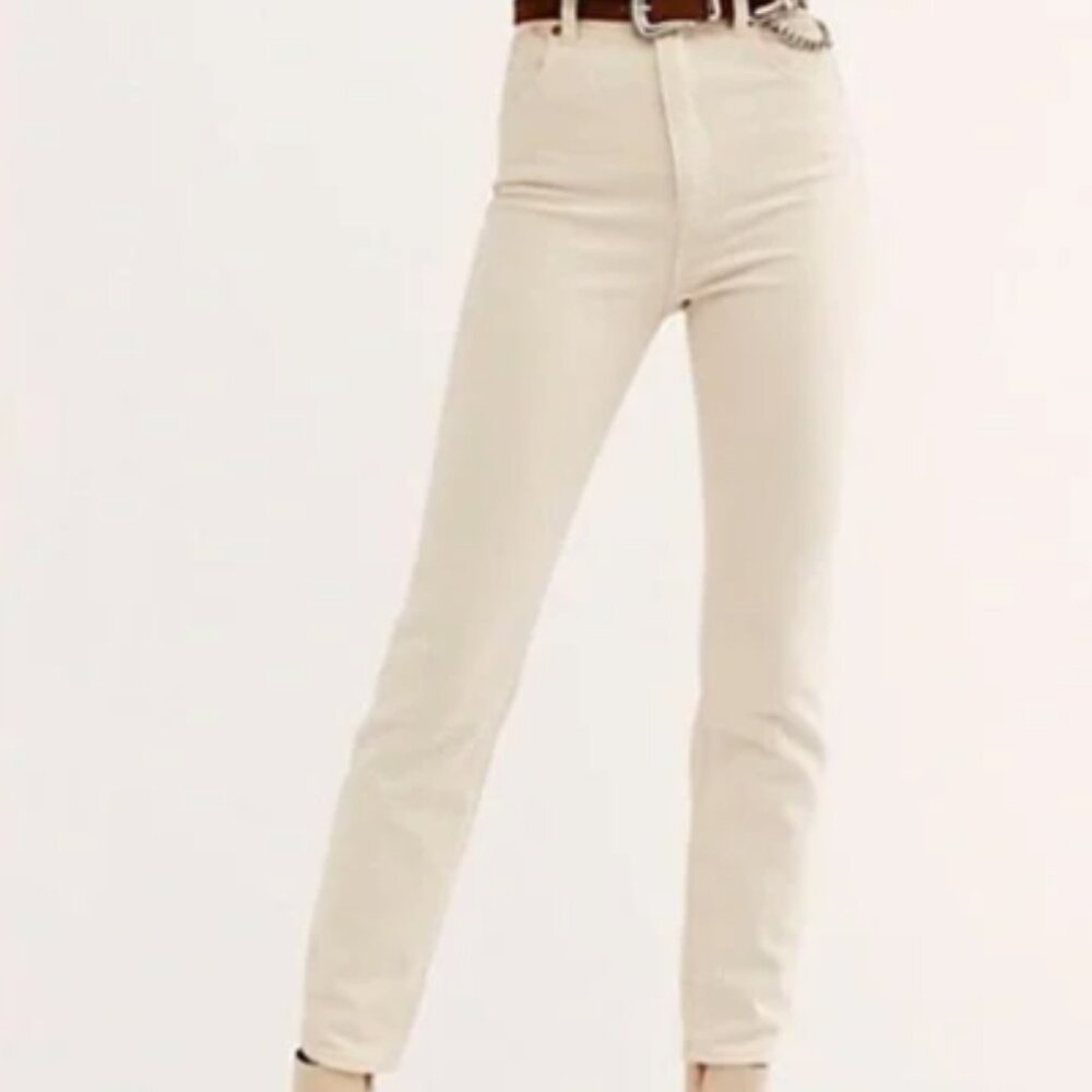 Rolla’s Dusters High Rise Slim Jeans Cream Size 28